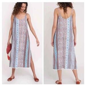 Roller Rabbit August Border Azita Midi Dress in Cloud
